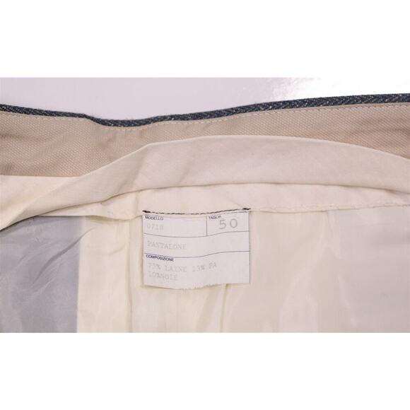 Equipage Made in Italy Blue Herringbone Tweed Wool-Silk Dress Pants 34x29 - Picture 7 of 7